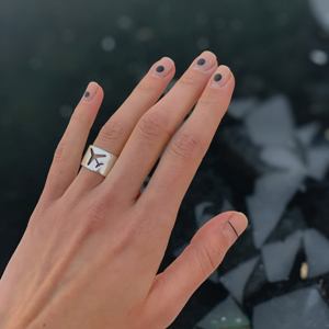 Серебряное кольцо "Самолет" - интернет-магазина Mono Jewelry