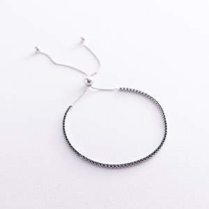 серебряный браслет с фианитами Mono
