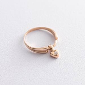 Золотое кольцо "Сердечко" (фианит) - Ювелирные изделия Mono