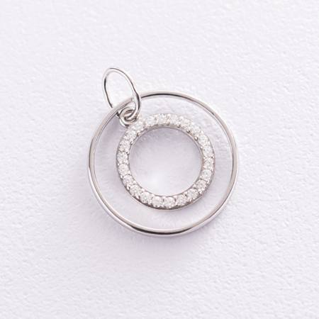 Серебряная подвеска "Круговорот" (фианиты) - интернет-магазина Mono Jewelry