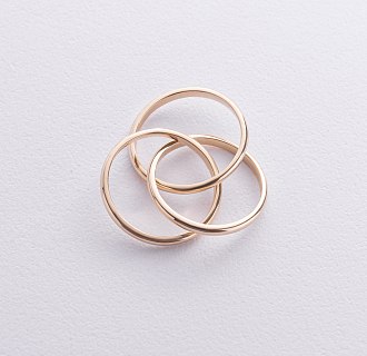 Золотое кольцо "Круговорот" (тройное) к08019 №3