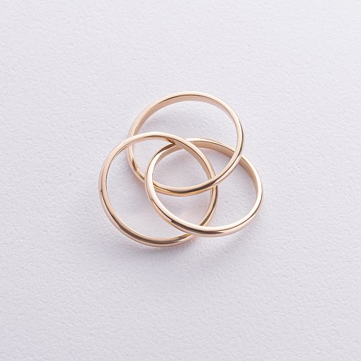 Золотое кольцо "Круговорот" (тройное) к08019 3