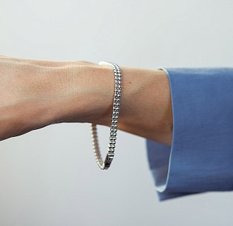 Браслет "Шарики" в белом золоте б05758 №12