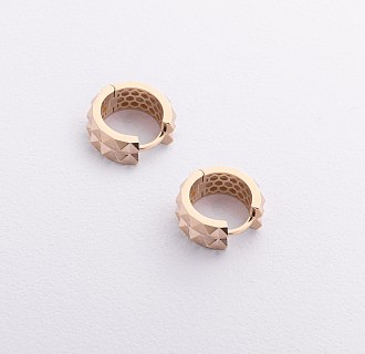 Серьги - кольца в желтом золоте с09006 №2