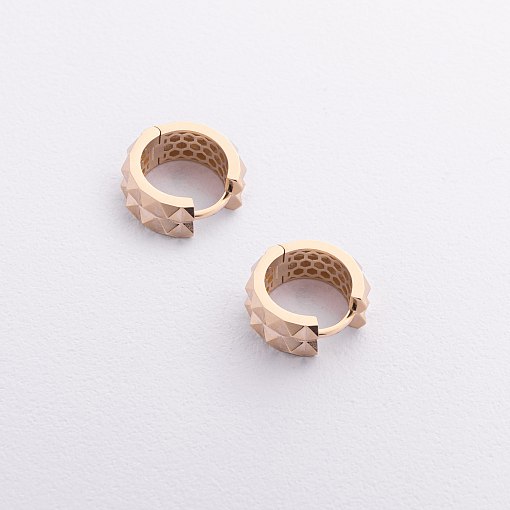 Сережки - кільця у жовтому золоті с09006 4