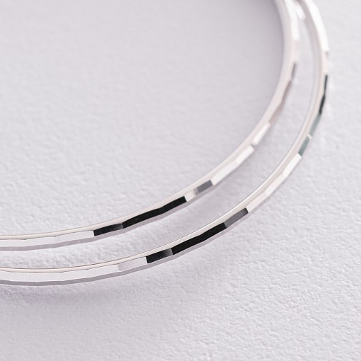 Сережки - кільця в сріблі (6.0 см) 122945 3