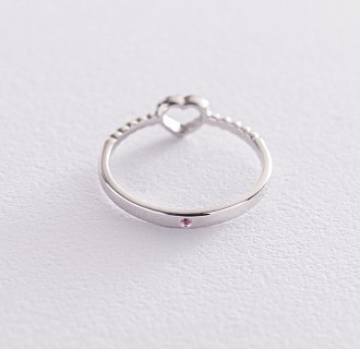 Золотое кольцо "Сердечко" с бриллиантами 101-10028 №3