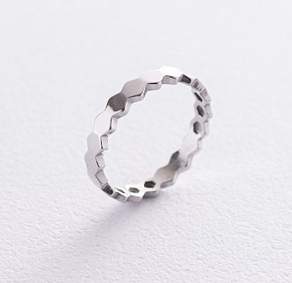 Серебряное кольцо "Грани" 112585 №2