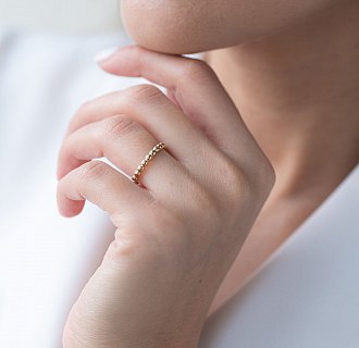 Золотое кольцо в стиле минимализм к05332 №2