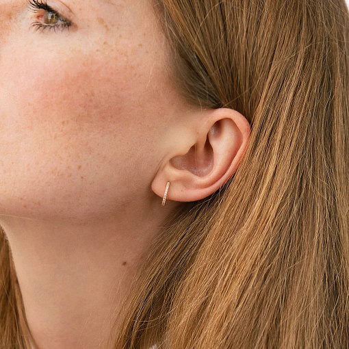 Золоті сережки з фіанітами 09070 2