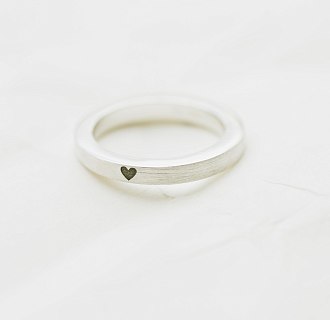 Кольцо "Сердце" в серебре 112125с №3