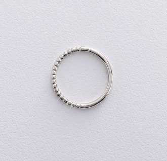 Шариковое кольцо "Одри" в белом золоте к07576