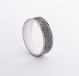Серебряное кольцо "Вышиванка - сварга" 1115 №4