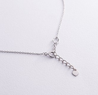 Серебряное колье "Круговорот" с фианитами 908-00918 №5