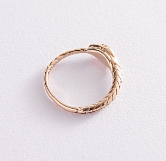 Золотое кольцо "Змей Уроборос" к07001 №5