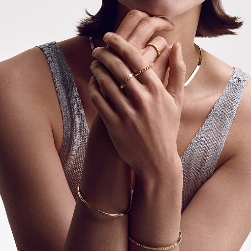 Кольцо "Бриттани" в желтом золоте к07479 18