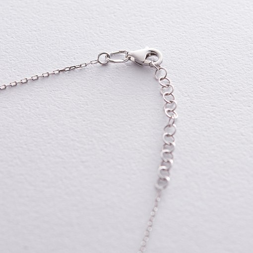 Кольє в сріблі з чорними каменями 18873 4