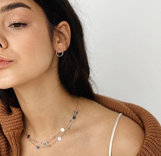 Серьги-пусеты Круговорот в серебре 1.4 см 122491 №18
