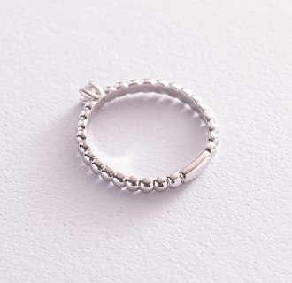 Помолвочное золотое кольцо с бриллиантом 101-10039 №3