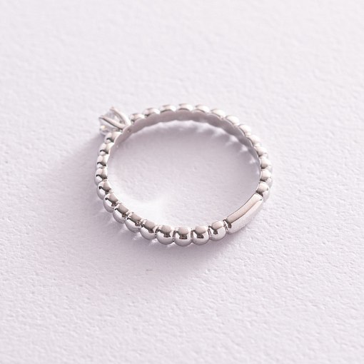 Помолвочное золотое кольцо с бриллиантом 101-10039 3