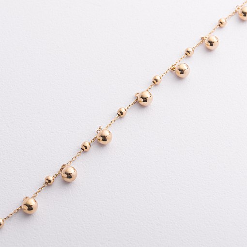 Браслет "Шарики" в желтом золоте б05761 2