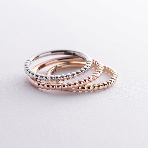 Шариковое кольцо "Одри" в желтом золоте к07597 7