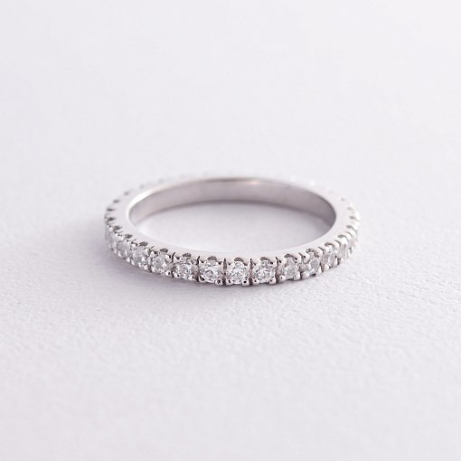 Cеребряное кольцо с дорожкой камней (фианиты) 8150 3