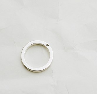 Кольцо "Сердце" в серебре 112125с №5