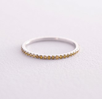 Золотое кольцо с желтыми бриллиантами 226921121