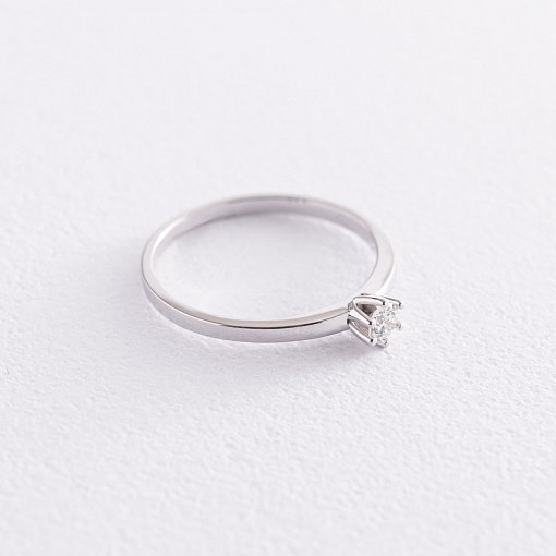 Золотое помолвочное кольцо с бриллиантом кб0357y 2
