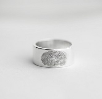 Кольцо Отпечаток в серебре 112126о №2