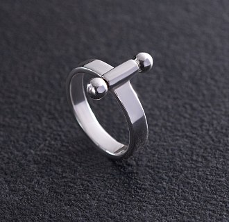 Серебряное кольцо "Новый стиль" 112597 №3