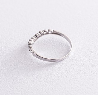 Серебряное кольцо с фианитами 112576 №2