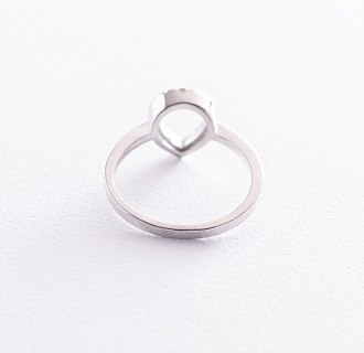 Серебряное кольцо "Капелька" с разноцветными фианитами 112561 №2