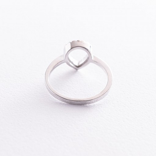 Серебряное кольцо "Капелька" с разноцветными фианитами 112561 2