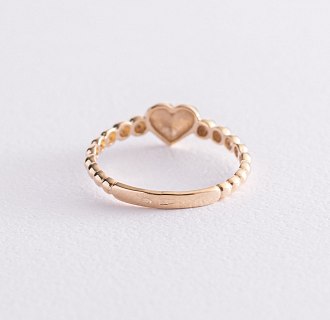 Золотое кольцо "Сердце" к06877 №3