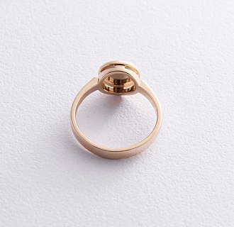 Золотое кольцо с черными бриллиантами 234543122 №3