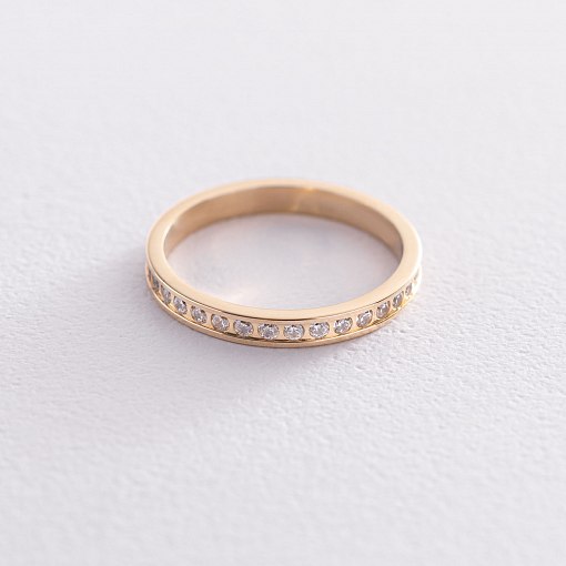 Золотое женское кольцо с фианитами к02952 4