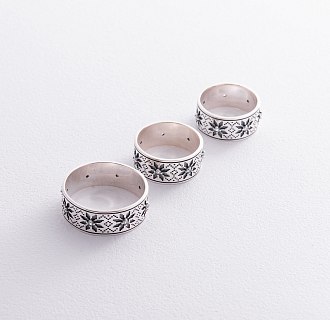 Серебряное кольцо "Вышиванка" (фианиты) 1113 №9