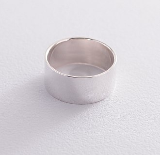 Серебряное кольцо гладкое 112155 №3