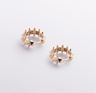Серьги - кольца "Tamila" в желтом золоте с09298 №2
