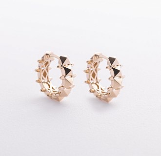 Серьги - кольца "Tamila" в желтом золоте с09298