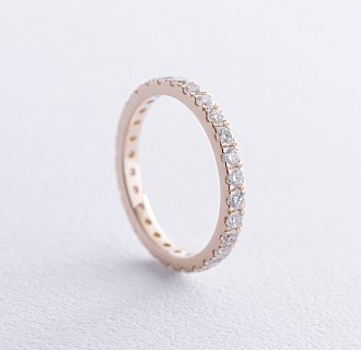 Кольцо с дорожкой бриллиантов (желтое золото) 238181621