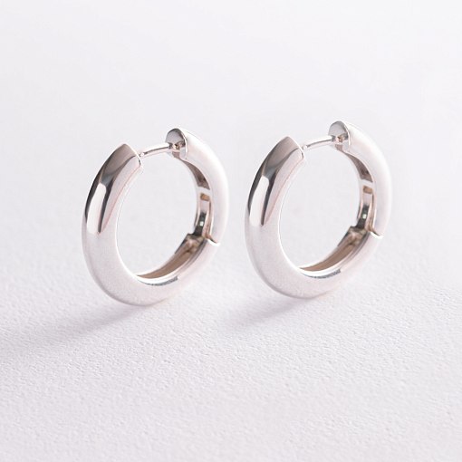 Серебряные серьги - кольца 123220