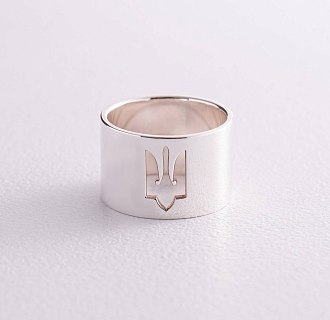 Серебряное кольцо "Герб Украины - Тризуб" 112676