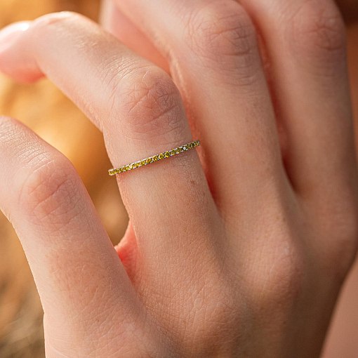 Золотое кольцо с желтыми бриллиантами 226921121 3
