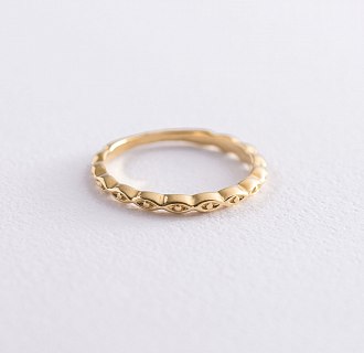 Серебряное кольцо с позолотой 112531