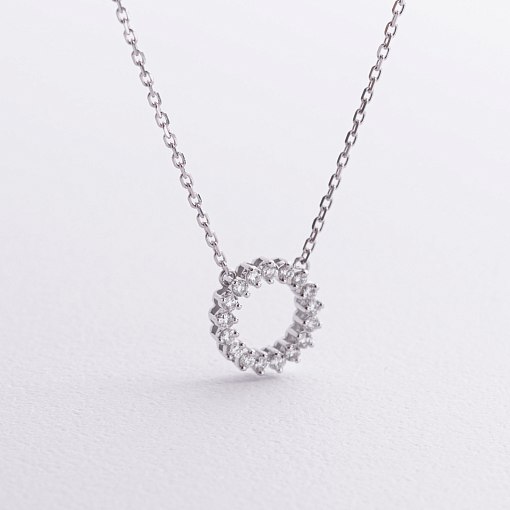 Колье с бриллиантами (белое золото) 742671121 3