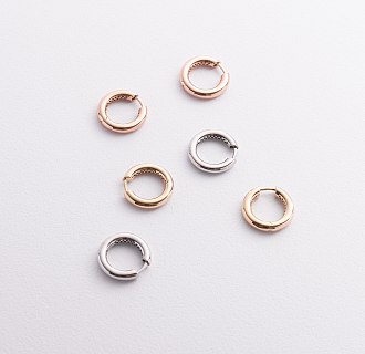 Серьги - кольца "Milley" в желтом золоте с08868 №4