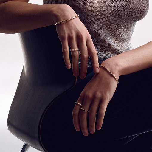 Золотой браслет "Clarice" с дорожкой камней б05478 16